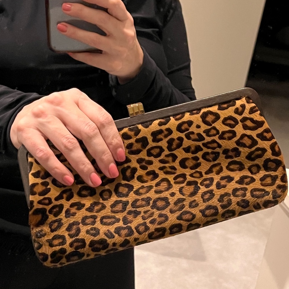 Lambertson Truex Leopard Ponyhair Clutch